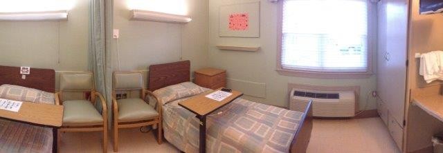 Panorama of our semi-private room